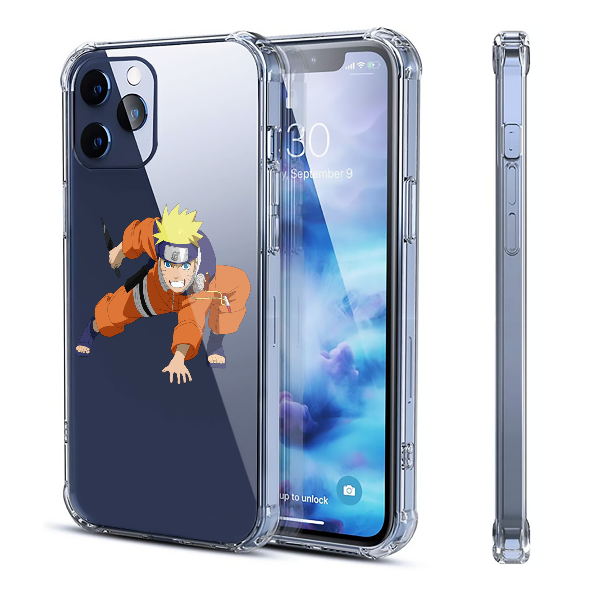（画像用） NARUTO -ナルト- うずまき ナルト Uzumaki Naruto 【iPhone 12シリーズ対応】透明スマホケース（クリアソフトケース）